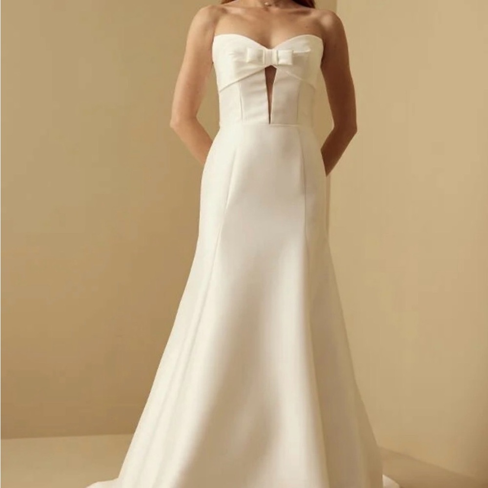 Vow’d, Emmie Dress — Elegant Cream Strapless Wedding Dress